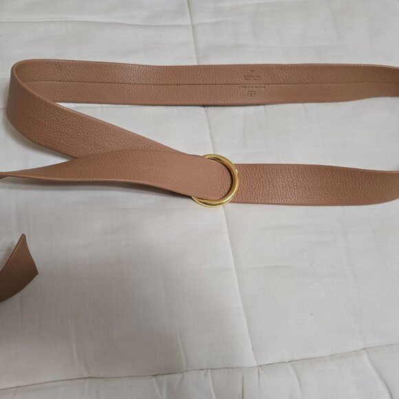 B-Low the Belt Vegan Leather Tan Belt with gold Ring - OS - Picture 4 of 5